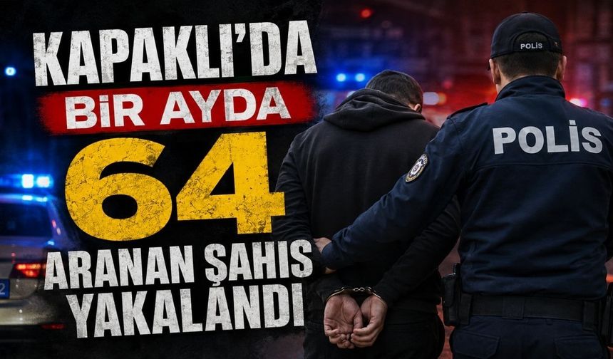Kapaklı’da bir ayda 64 aranan şahıs yakalandı
