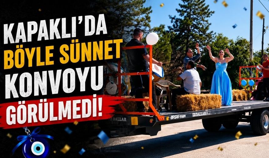 Kapaklı'da böyle sünnet konvoyu görülmedi!