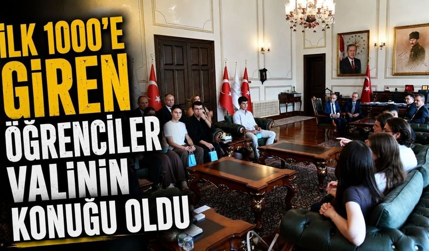 İlk 1000'e giren öğrenciler valinin konuğu oldu