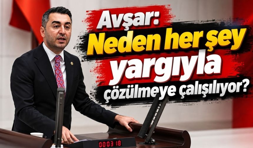 Avşar: Neden her şey yargıyla çözülmeye çalışılıyor?
