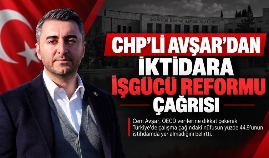 CHP’li Avşar’dan iktidara “İşgücü Reformu” çağrısı