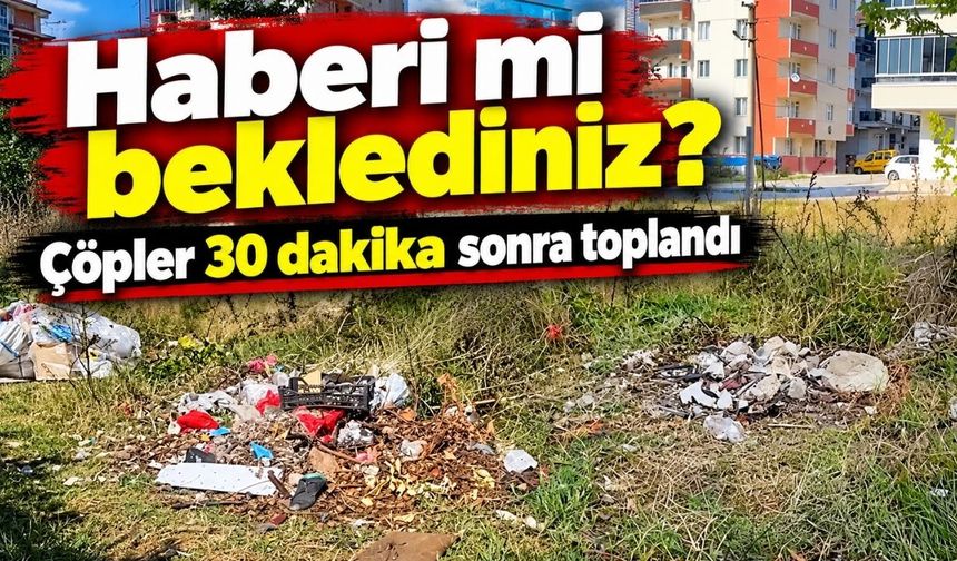 Haberi mi beklediniz? Çöpler haberden 30 dakika sonra toplandı