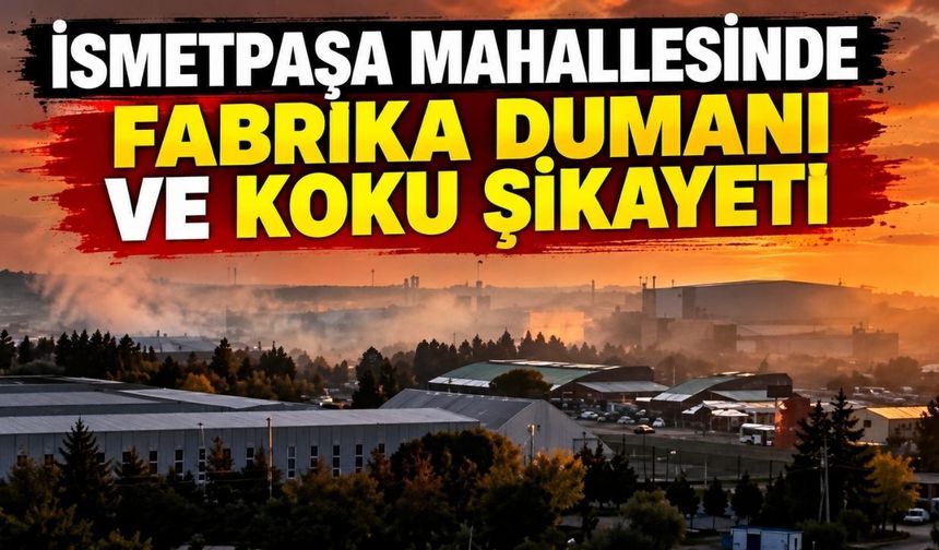 İsmetpaşa Mahallesinde fabrika dumanı ve koku şikayeti