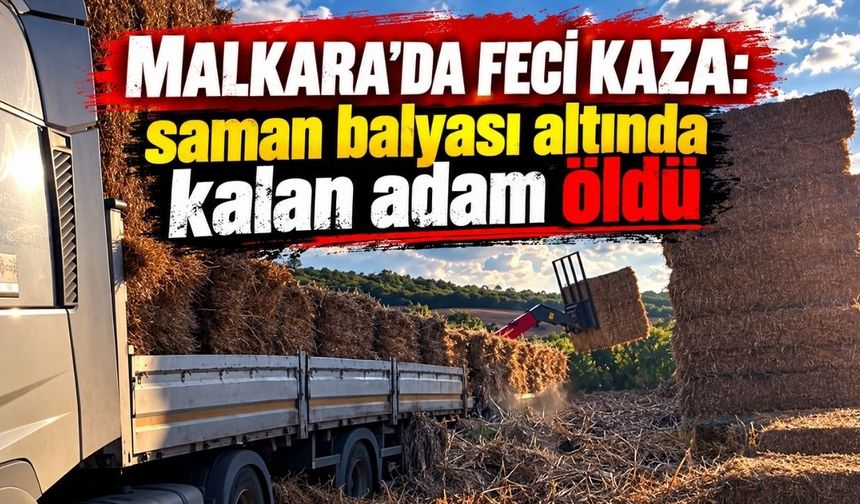 Malkara’da feci kaza: Saman balyası altında kalan kişi öldü