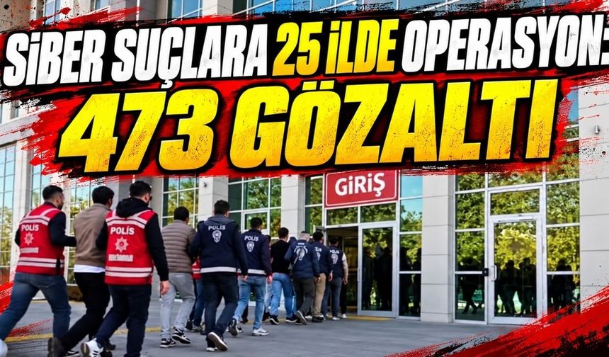 Siber suçlara 25 ilde operasyon: 473 Gözaltı