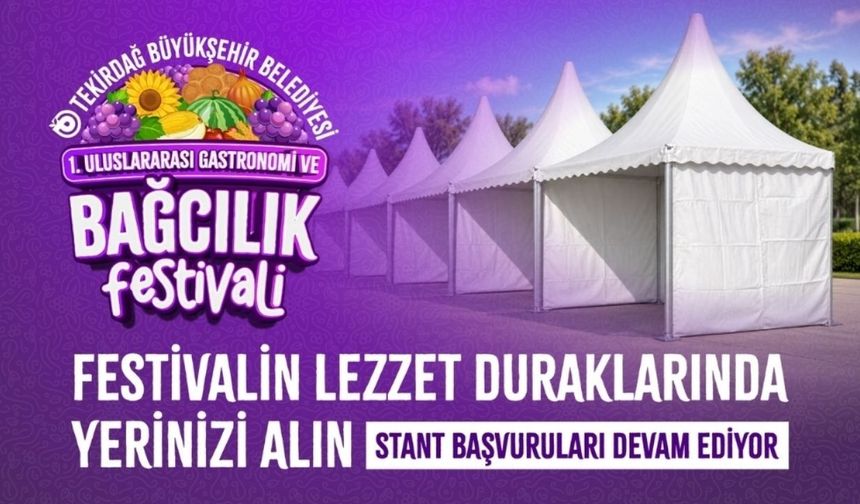 Tekirdağ’da gastronomi festivali için üreticilere stant çağrısı