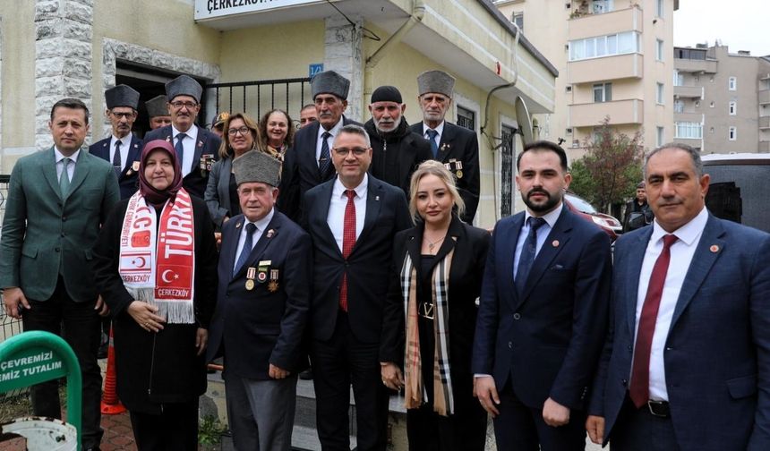Çerkezköy’de esnaf, gazi ve şehit ailesi ziyareti