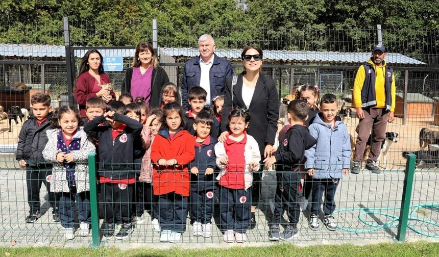 Öğrencilerden sevimli dostlara anlamlı ziyaret