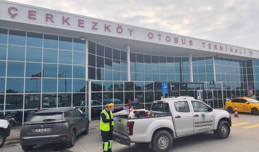 Otogarlarda ilaçlama ve kontrol çalışması