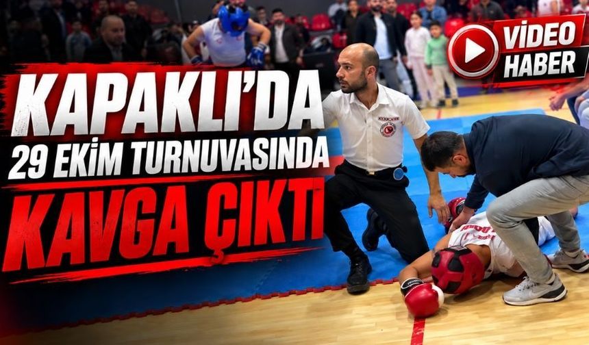 Kapaklı'da 29 Ekim Turnuvası'nda kavga çıktı