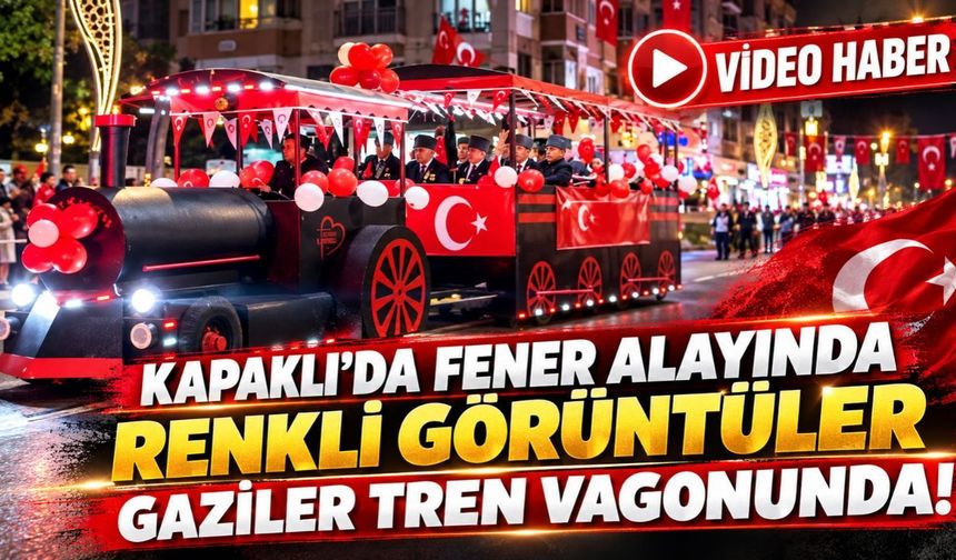 Kapaklı'da fener alayında renkli görüntüler