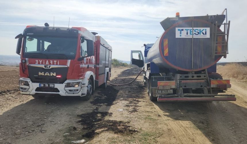 TESKİ ve itfaiyeden güç birliği