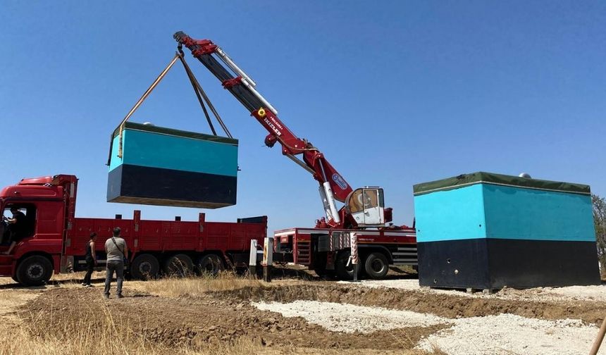 50 metreküp’lük prefabrik depo devreye alındı