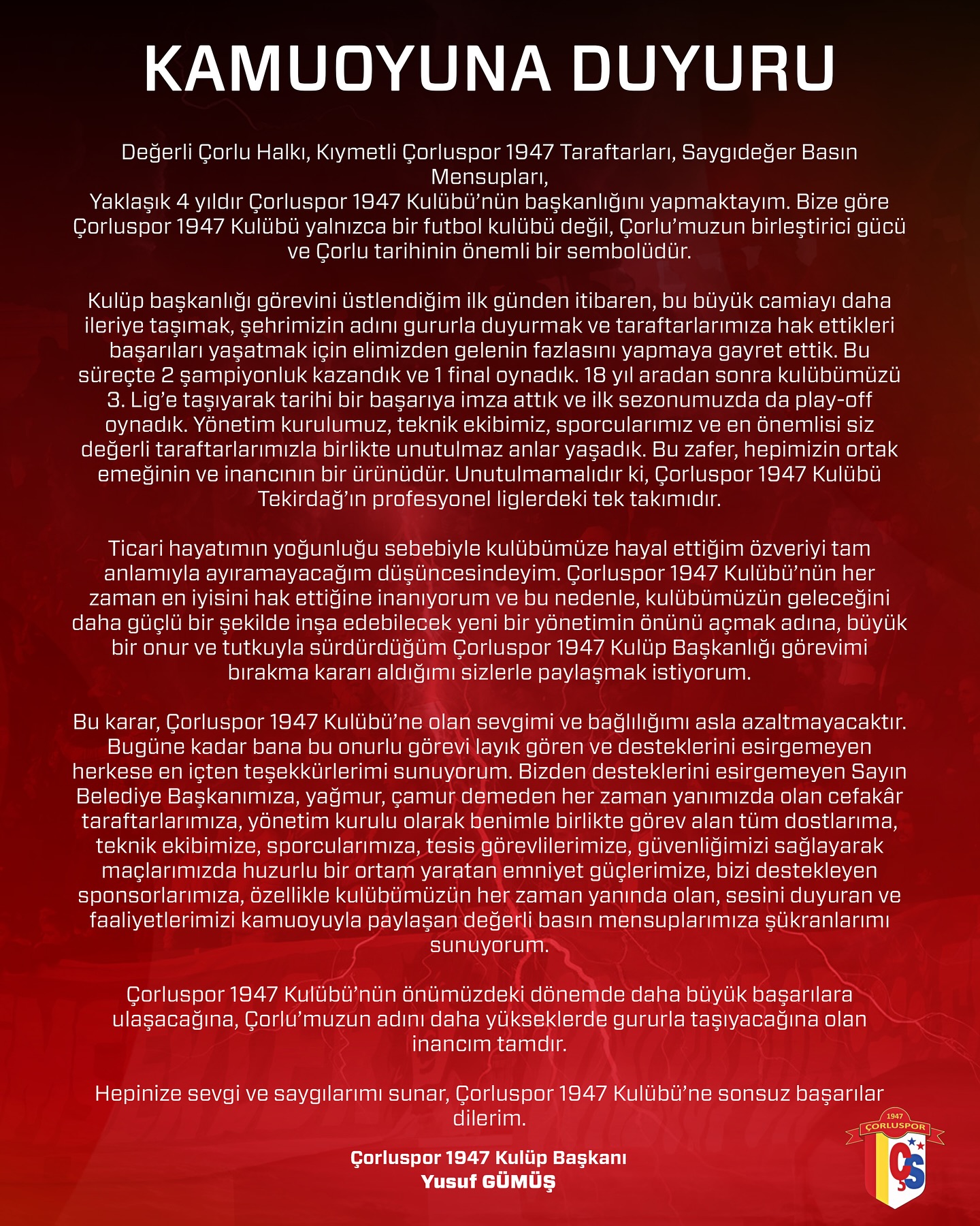 Corluspor Baskan