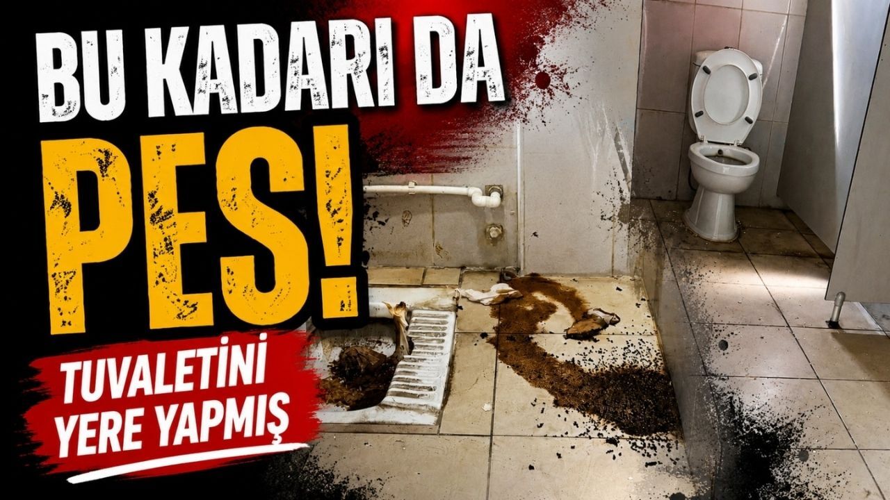 Bu kadarı da pes! Tuvaletini yere yapmış