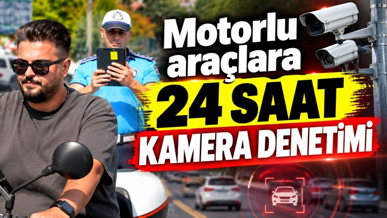 Motorlu araçlara 24 saat kamera denetimi