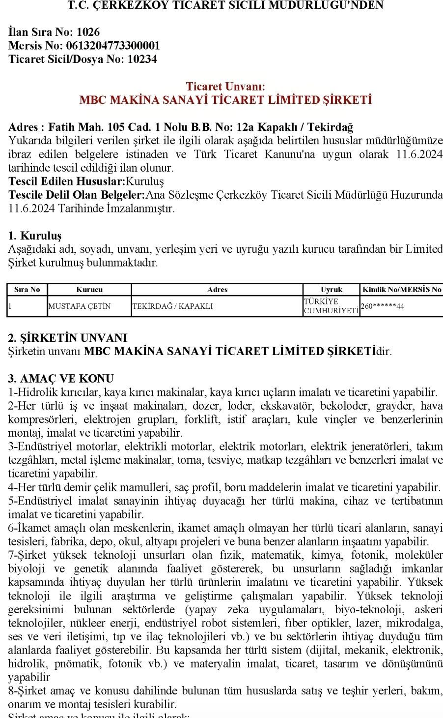 Cetin Sirket-1