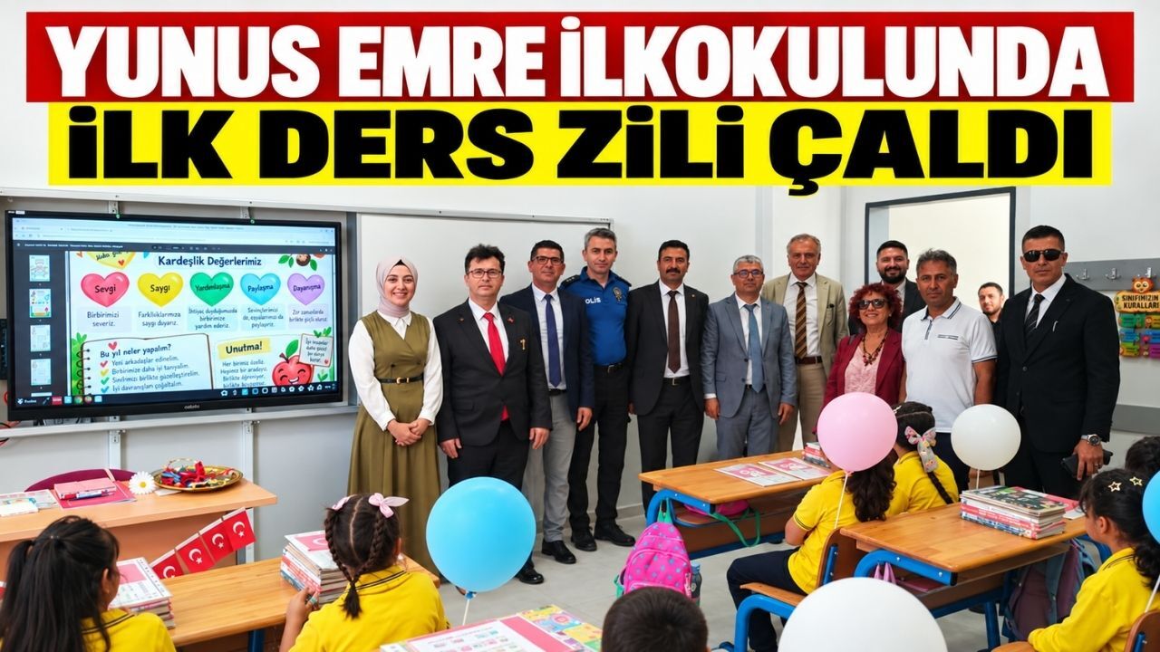 Yunus Emre İlkokulunda ilk ders zili çaldı