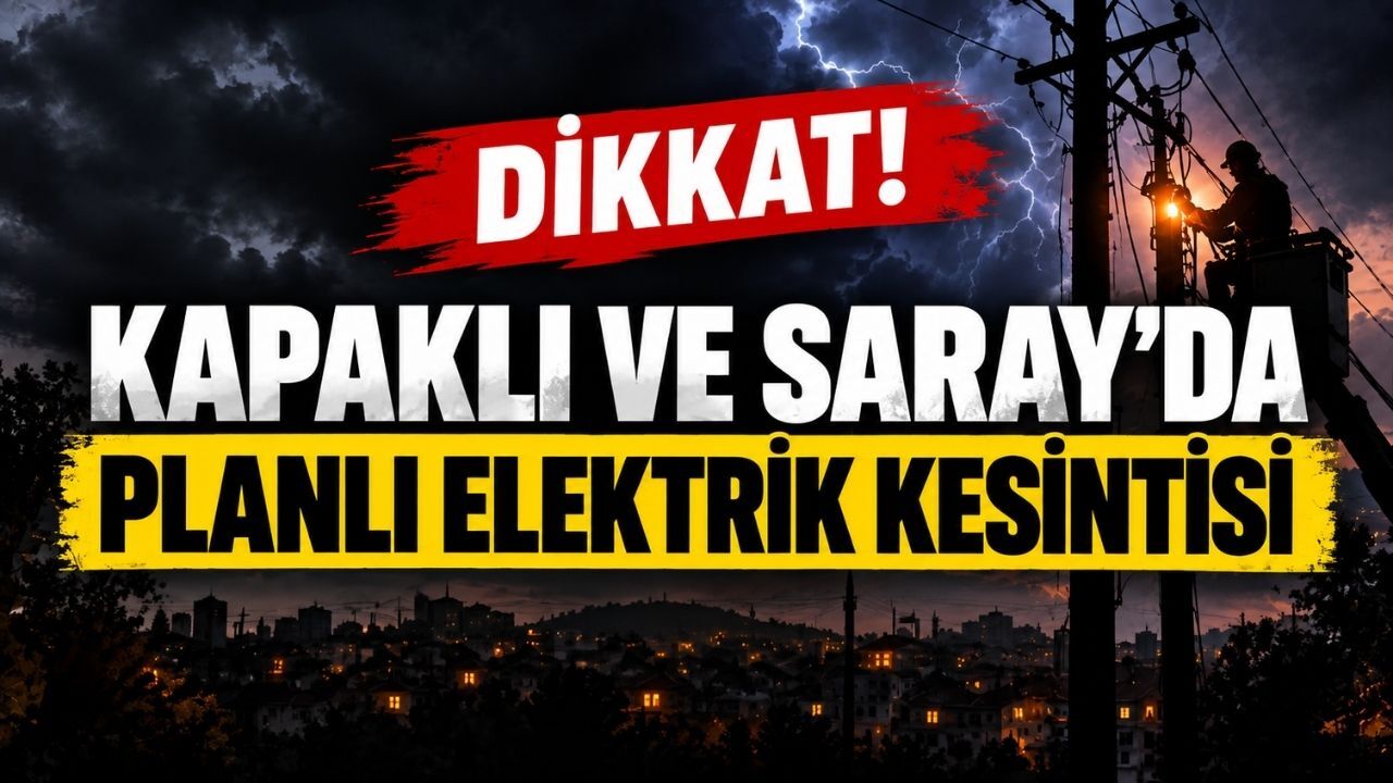 Kapaklı ve Saray’da planlı elektrik kesintisi yapılacak