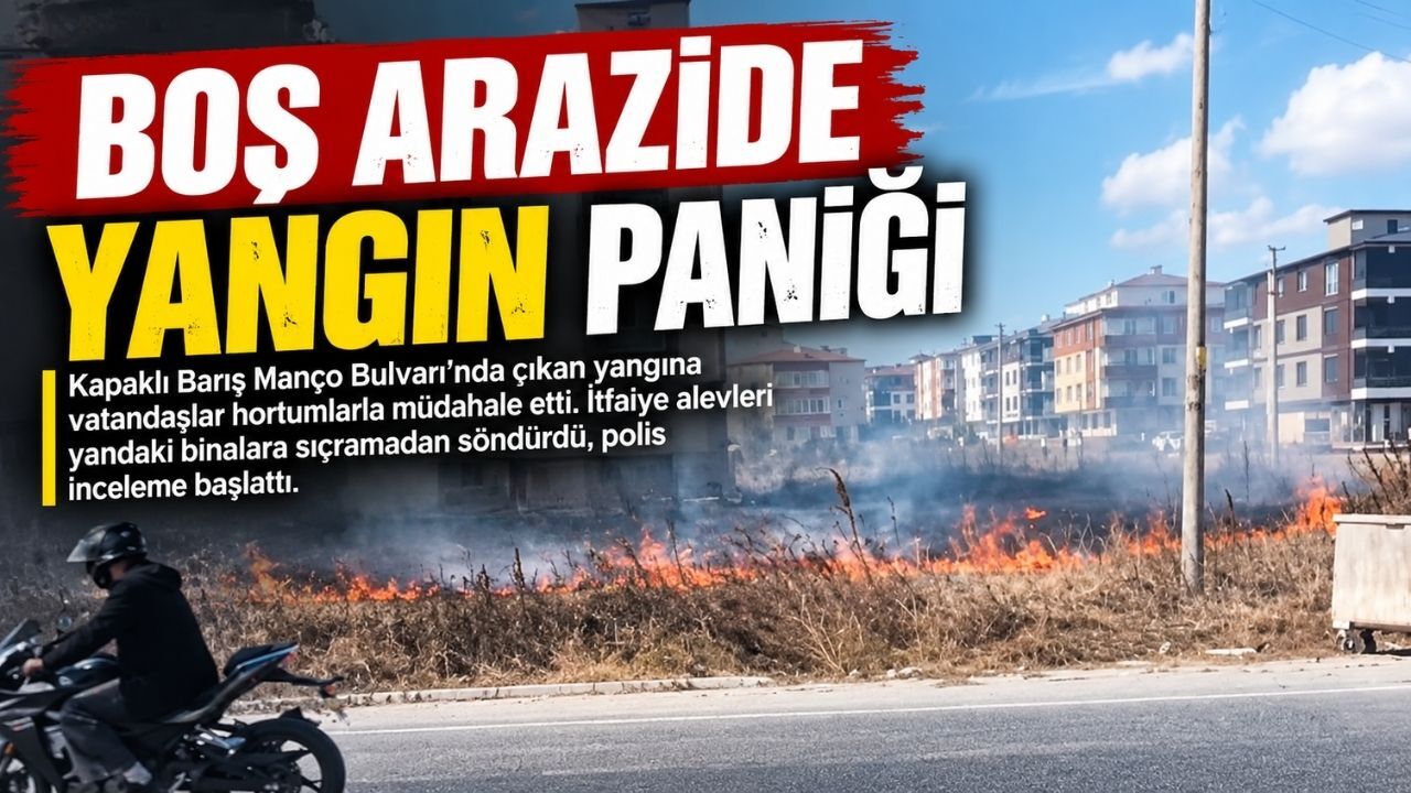 Barış Manço Bulvarı’nda boş arazide yangın