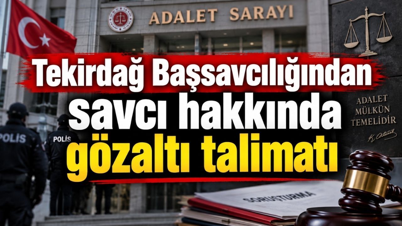 Tekirdağ Başsavcılığından savcı hakkında gözaltı talimatı