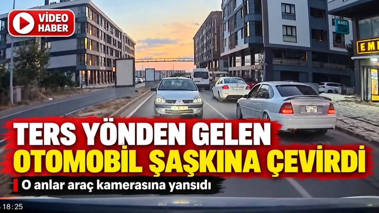 Kapaklı’da ters yönden gelen otomobil şaşkınlık yarattı