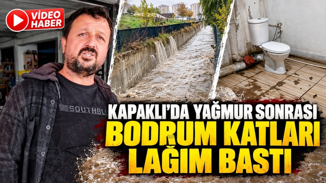 Kapaklı'da yağmur sonrası bodrum katları lağım bastı